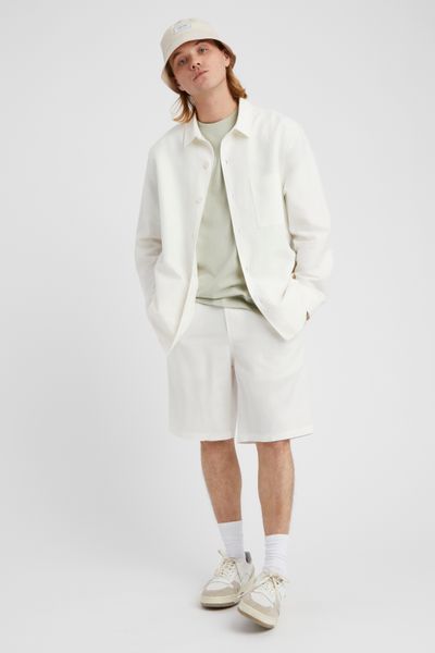 Ensemble veste/bermuda en coton lin